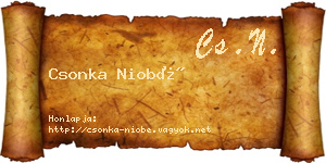 Csonka Niobé névjegykártya